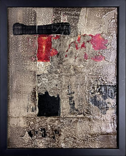 Basalt No. 4 - Original Mixed-Media Abstract Painting | Mixed Media in Paintings by J. Kent Martin. Item works with mid century modern & modern style