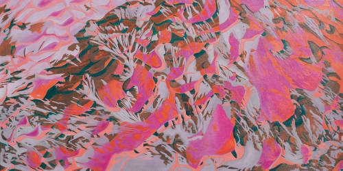 Cascade Blossoms | Oil And Acrylic Painting in Paintings by Anne Blenker. Item made of canvas with synthetic
