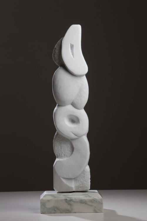 Woman Totem | Sculptures by Choi  Sculpture. Item composed of marble