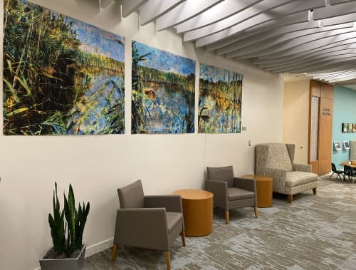 Marsh Triptych | Public Art by Joanie Gagnon San Chirico Studio | AtlantiCare Urgent Care Manahawkin in Stafford Township