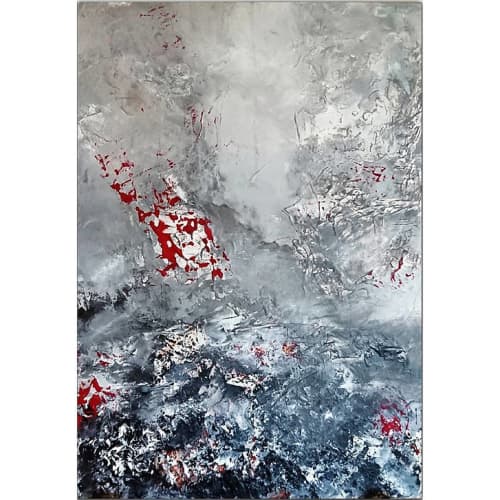 Abstract Painting | Oil And Acrylic Painting in Paintings by Taban sarabi. Item composed of canvas and synthetic