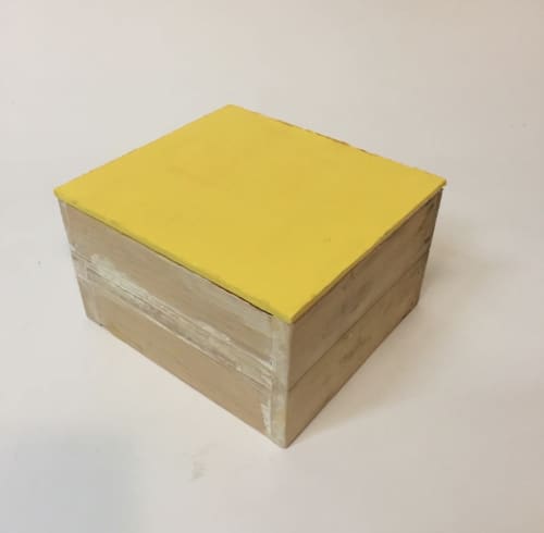 A Box With Yellow | Decorative Objects by Yoella Razili Studio. Item in minimalism style