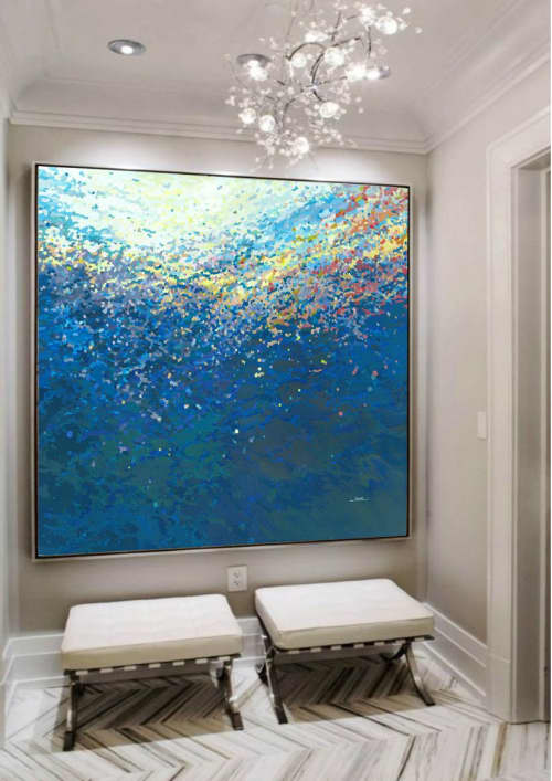 Beneath A Sunset | Mixed Media by Margaret Juul. Item composed of synthetic