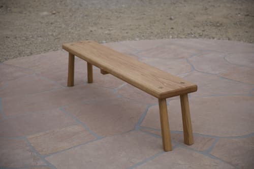 The Quietmaker | Bench in Benches & Ottomans by Wylie's Wood & Leather. Item made of wood works with minimalism & japandi style