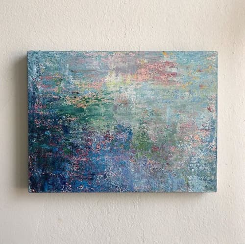 Untitled | Oil And Acrylic Painting in Paintings by Jacqueline Ferrante. Item made of canvas & synthetic