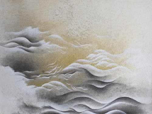 Delicate presence | Oil And Acrylic Painting in Paintings by Francesca Borgo. Item composed of synthetic in minimalism or contemporary style