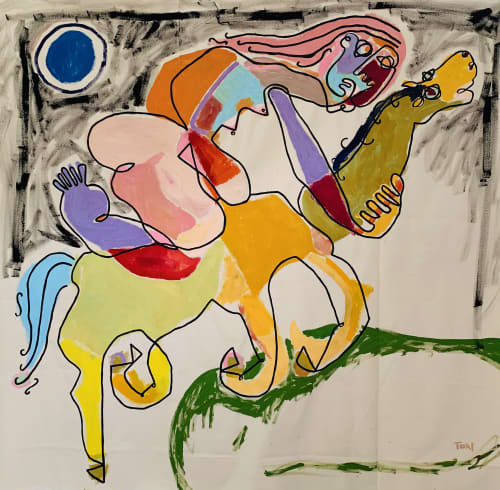 Horse Power | Oil And Acrylic Painting in Paintings by Tori Swanson. Item composed of canvas & synthetic