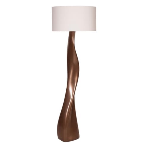 Amorph Roman Floor Lamp, Bronze Finish with Ivory Shade | Lamps by Amorph