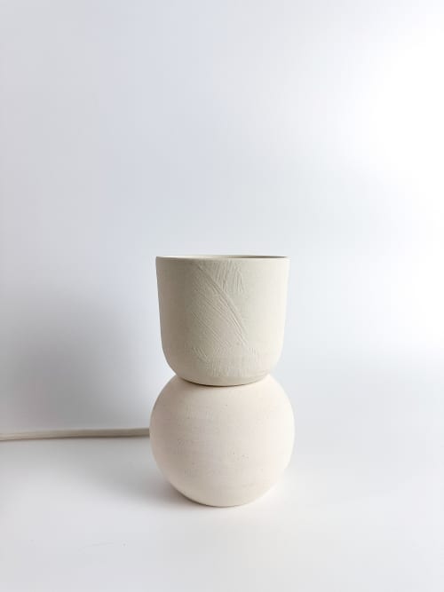 Quark Nightlight | Table Lamp in Lamps by AND Ceramic Studio. Item composed of stoneware in mid century modern or contemporary style