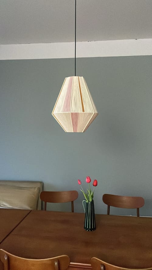 louis | Chandeliers by WeraJane Design. Item composed of cotton and steel in mid century modern or contemporary style