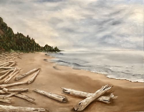 I will take you there | Oil And Acrylic Painting in Paintings by Mara G. Szyp. Item composed of canvas & synthetic compatible with coastal style