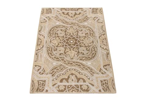 Rug & Kilim’s Handmade Chain Stitch Rug, Beige-Brown | Area Rug in Rugs by Rug and Kilim