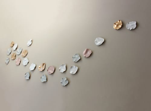 Extra large wall art Blossom XL 23 Original sculptures | Wall Sculpture in Wall Hangings by Elizabeth Prince Ceramics. Item made of ceramic works with minimalism & mid century modern style
