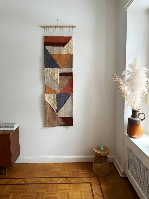 Diamonds & Rust #1 | Tapestry in Wall Hangings by Dörte Bundt. Item made of cotton works with boho & mid century modern style