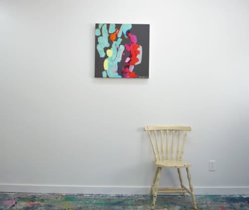Press Resettled | Oil And Acrylic Painting in Paintings by Claire Desjardins. Item composed of canvas