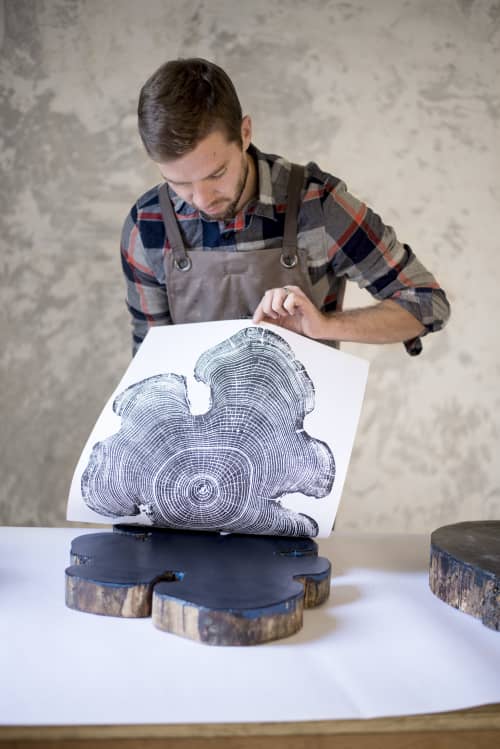 Locust Tree Ring Print | Prints by Erik Linton. Item made of paper