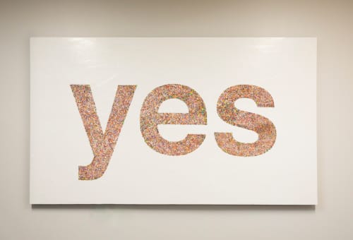 "yes" | Oil And Acrylic Painting in Paintings by ANTLRE - Hannah Sitzer | Google RWC SEA6 in Redwood City. Item made of canvas with synthetic