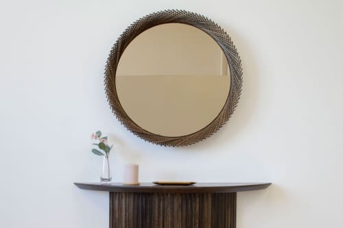 Mooda Mirror 24 | Decorative Objects by INDO- | WorkOf Showroom in Brooklyn. Item made of wood with glass