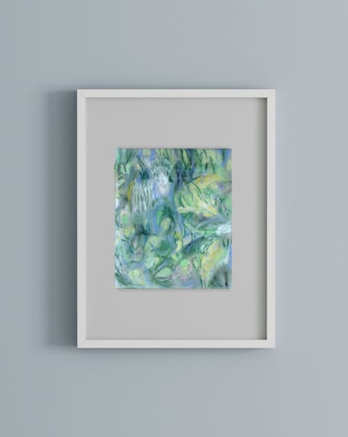 Atmospheric Study | Mixed Media by Elizabeth MacLean. Item composed of paper compatible with boho and contemporary style