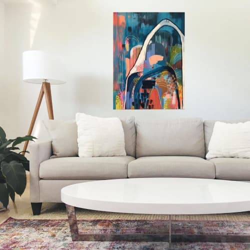 “Arch Anemones” | Oil And Acrylic Painting in Paintings by Sara Schroeder Art. Item made of synthetic