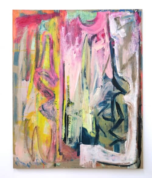 Looming Rehearsal | Oil And Acrylic Painting in Paintings by Molly Herman. Item composed of linen & synthetic