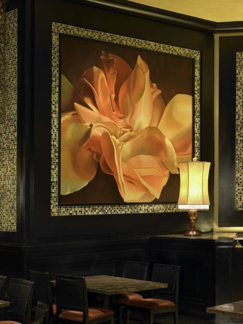 Floral Painting | Oil And Acrylic Painting in Paintings by Cari Guerin | Red Rock Resort in Las Vegas. Item made of synthetic