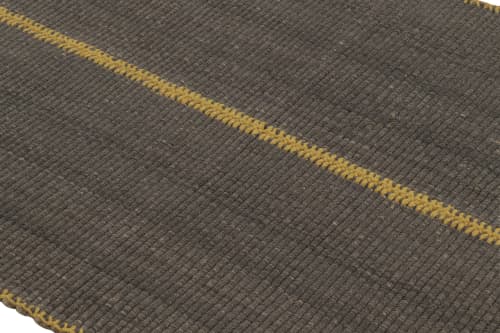 Rug & Kilim's Accent Kilim, Gray-Beige Textural Stripes | Area Rug in Rugs by Rug and Kilim
