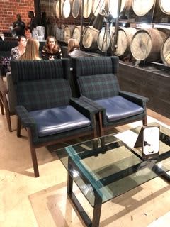 Custom Chairs and Barstools for Guinness | Bar Stool in Chairs by Greg Sheres | Guinness Open Gate Brewery in Halethorpe. Item made of wood & fabric
