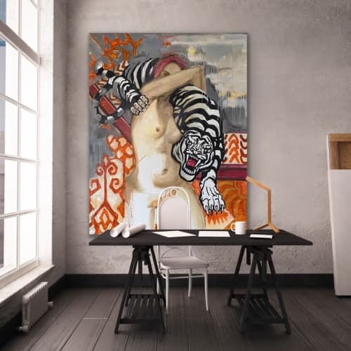 Go where it’s scary | Oil And Acrylic Painting in Paintings by Mykhailo Korobkov. Item made of canvas with synthetic works with contemporary & asian style