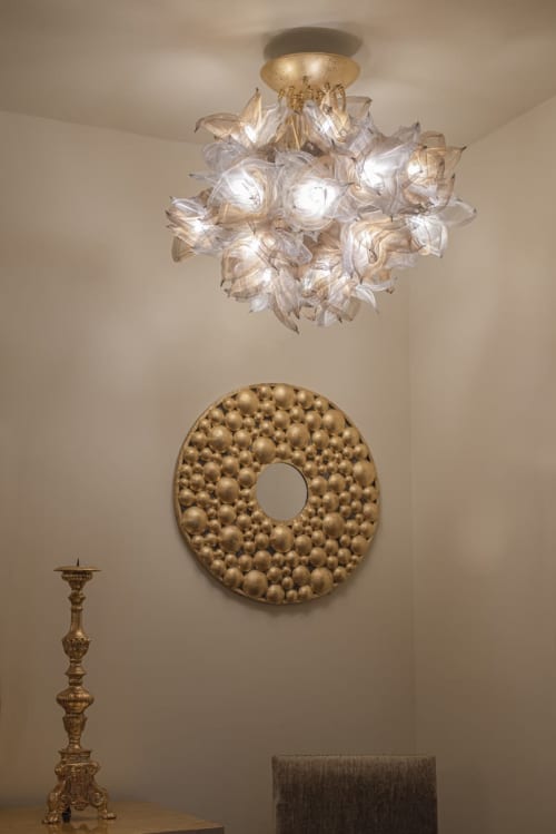 "Flowers 20" | Chandeliers by F+M FOS - Anna Maria Fragiskos Bitros. Item made of brass