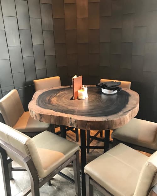 Ebonized Parota bar table | Dining Table in Tables by Created Hardwood | Ocean Prime in Denver. Item made of wood