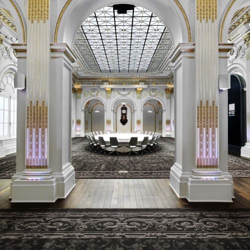 Custom Design Rug | Area Rug in Rugs by TSAR Carpets | New York Stock Exchange in New York. Item composed of fiber