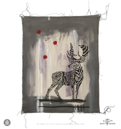 Off Target by Sean Martorana | Oil And Acrylic Painting in Paintings by Sean Martorana. Item composed of canvas and synthetic