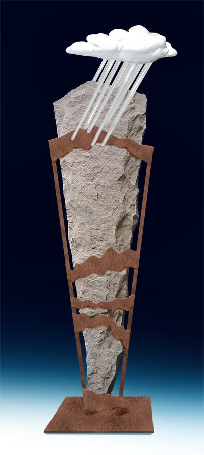 "Sandstorm" | Public Sculptures by Justin Deister. Item composed of metal and stone