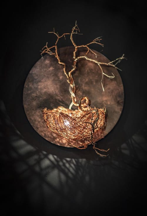 Nest | Sconces by Fragiskos Bitros. Item made of copper