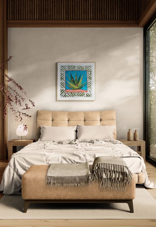 Mayahuel (SOLD) | Mixed Media by Laila Vazquez. Item composed of cotton and paper in contemporary or country & farmhouse style