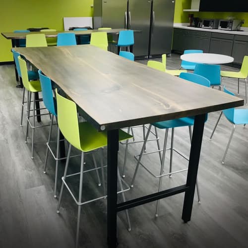 Ebonized Ambrosia Maple Community Tables | Dining Table in Tables by Created Hardwood | The Ohio State University in Columbus. Item composed of maple wood