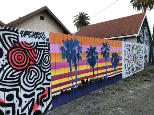 Los Angeles Skies | Street Murals by Nichole McDaniel | The Gabba Gallery - Los Angeles, CA in Los Angeles. Item composed of synthetic