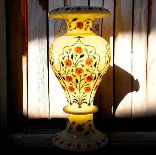 One-of-a-kind marble vase, Handmade marble vase, marble vase | Vases & Vessels by Innovative Home Decors. Item made of marble compatible with country & farmhouse and art deco style