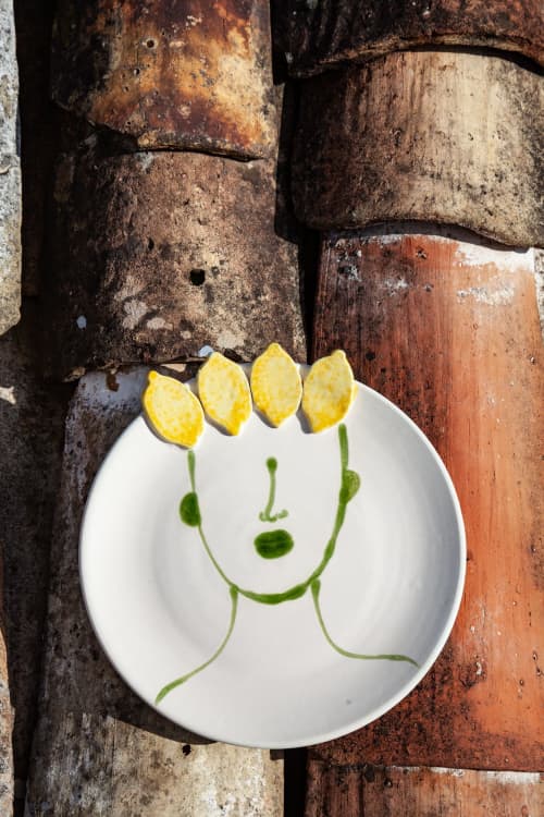 Filomena plate with reliefs | Dinnerware by Patrizia Italiano. Item made of ceramic