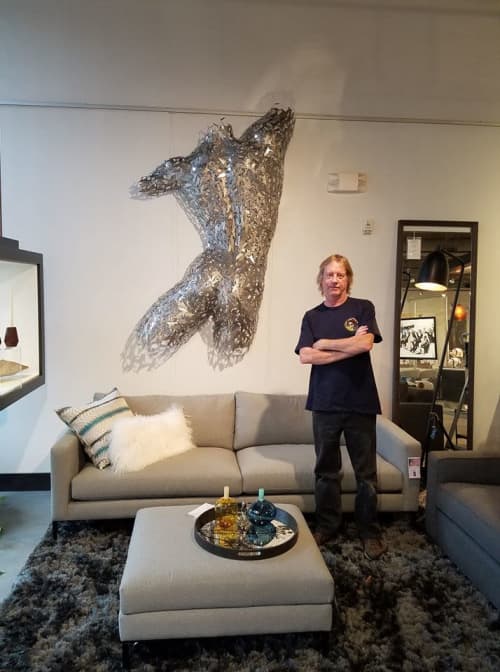 Bruno | Wall Sculpture in Wall Hangings by Lawrence Feir | BeyondBlue Interiors in Raleigh. Item composed of steel