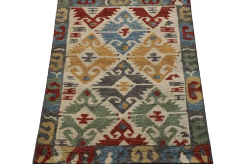Rug & Kilim’s Turkish Rug in Beige with Polychromatic | Area Rug in Rugs by Rug and Kilim