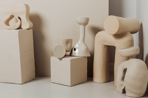 SCULPTURE No.1 Candle GEO | Candle Holder in Decorative Objects by ZOA concept. Item composed of ceramic in minimalism or contemporary style