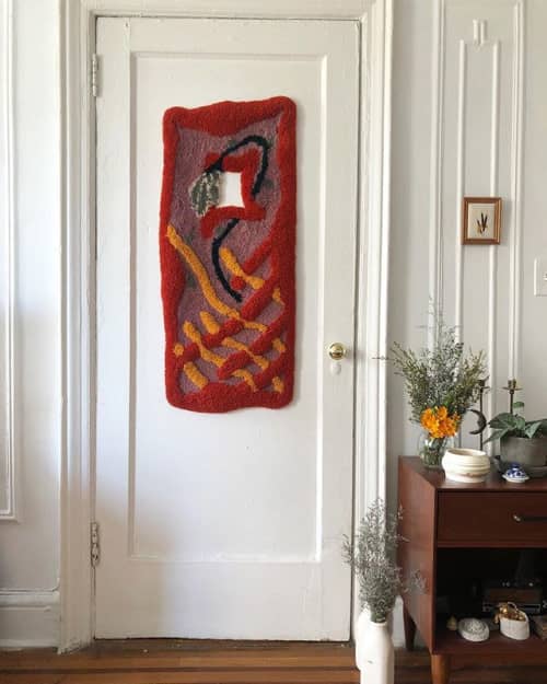 FLORA | Wall Sculpture in Wall Hangings by Sam Crow Rugs. Item composed of fabric