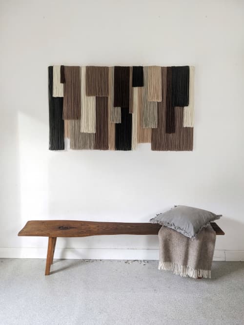 Earth's Mosaic | Macrame Wall Hanging in Wall Hangings by Kat | Home Studio. Item made of wool compatible with boho and mid century modern style