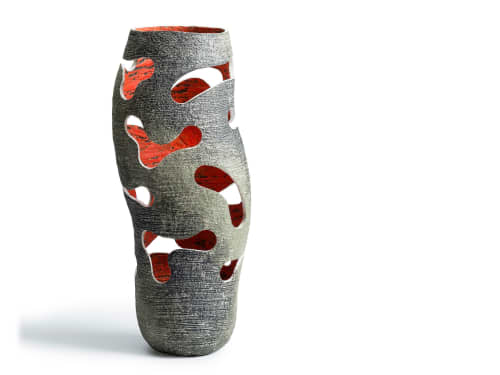 Sculptural Decorative Curve Vase | Vases & Vessels by Donatas Žukauskas. Item works with boho & minimalism style