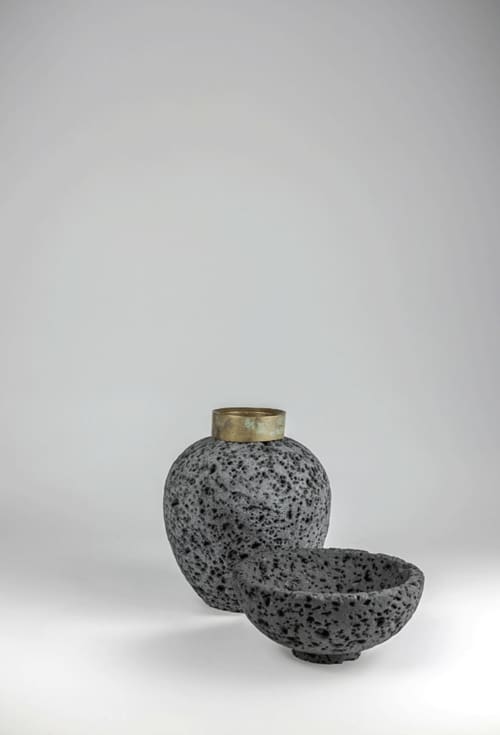 Primitivo 04 | Vessels & Containers by gumdesign. Item composed of bronze and marble in contemporary style