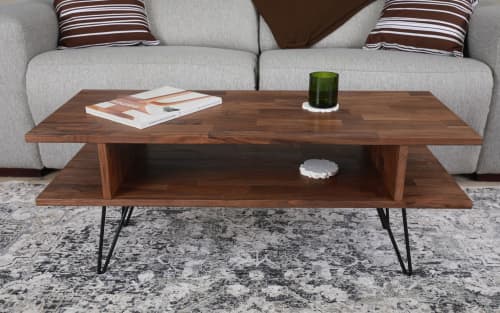 Zuma solid walnut modern coffee table | Tables by Modwerks Furniture Design. Item made of walnut compatible with minimalism and mid century modern style