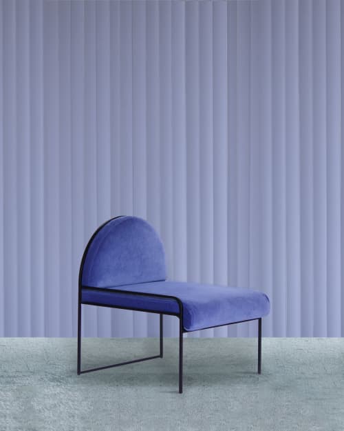 SW Chair, Cobalt Blue | Accent Chair in Chairs by soft-geometry. Item composed of steel