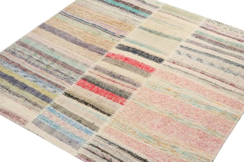 Rug & Kilim’s Patchwork Kilim Square Rug in Polychromatic | Area Rug in Rugs by Rug and Kilim